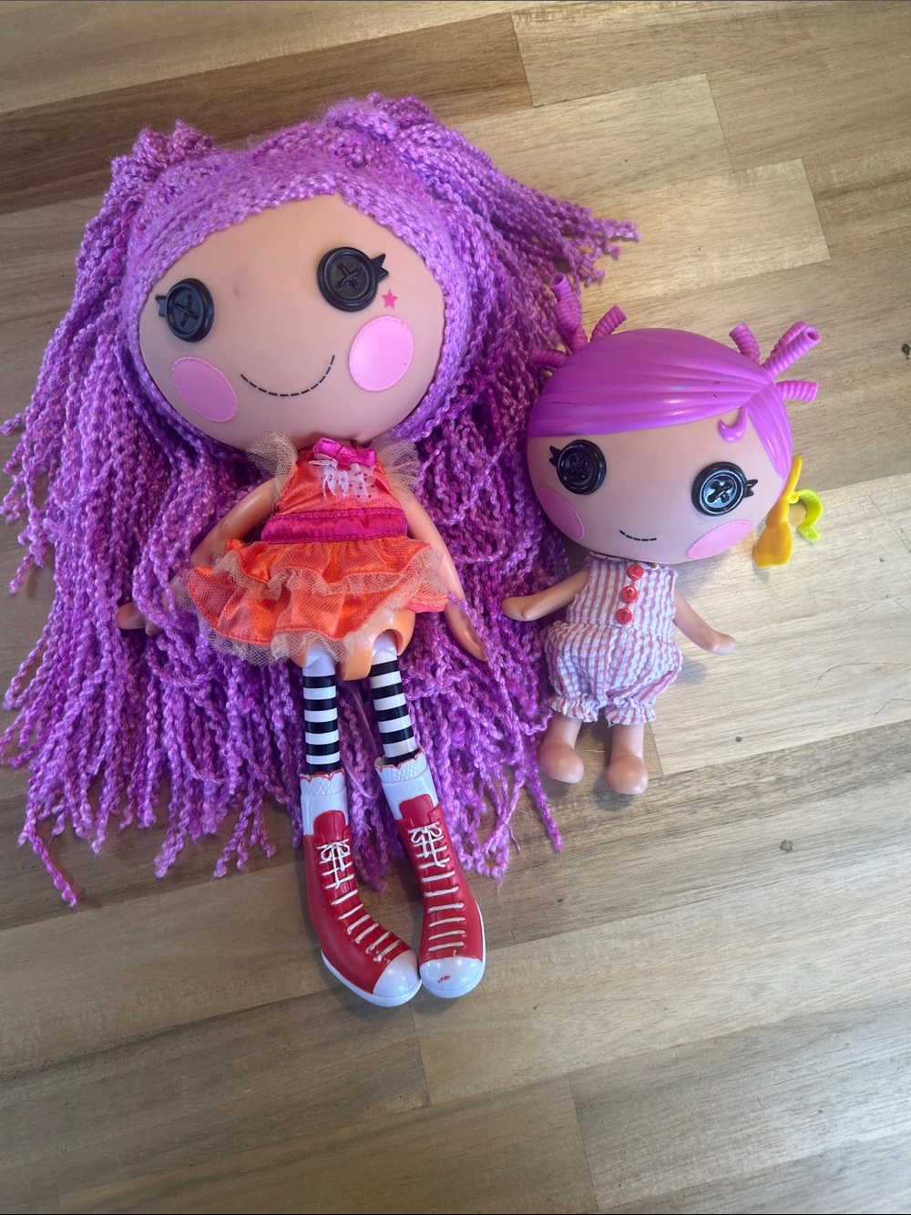 LALALOOPSY TAILLE RÉELLE CACAHUÈTE GRAND TOP CHEVEUX BOUCLÉS 7" PETITES GICLÉES